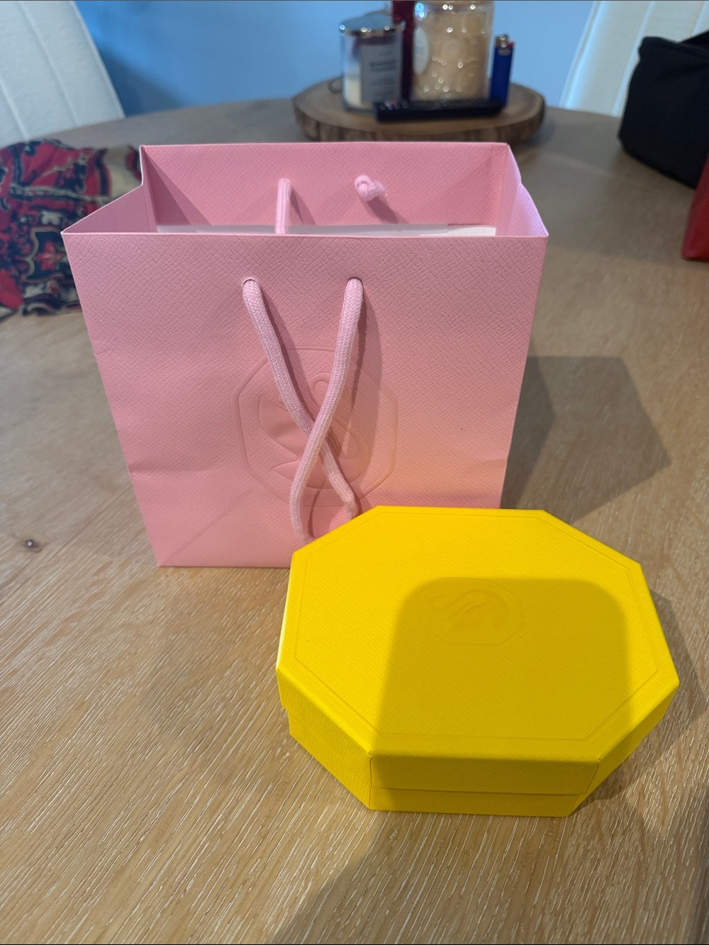 Swarovski - Gift Bag with Yellow Octagonal Box